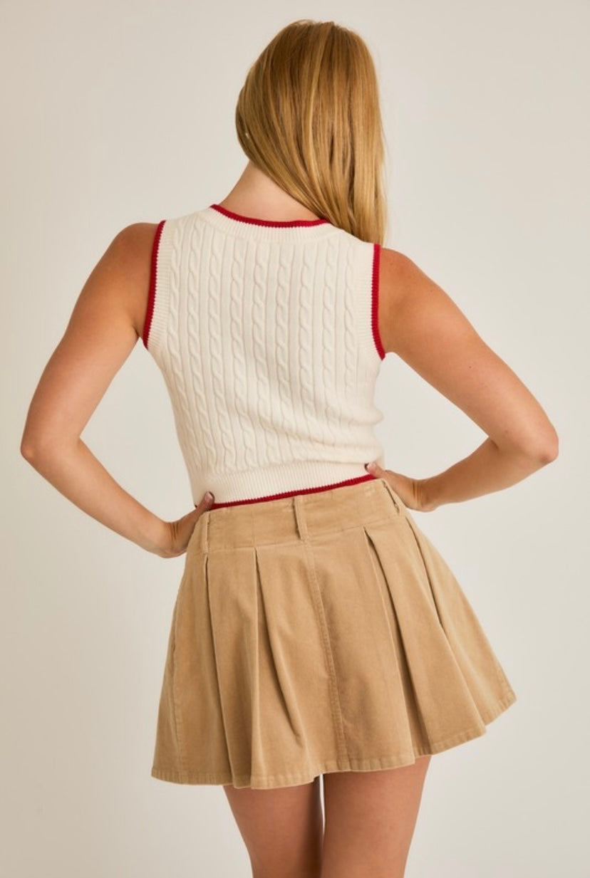 XS & L LEFT | Callie Cable Sweater Top