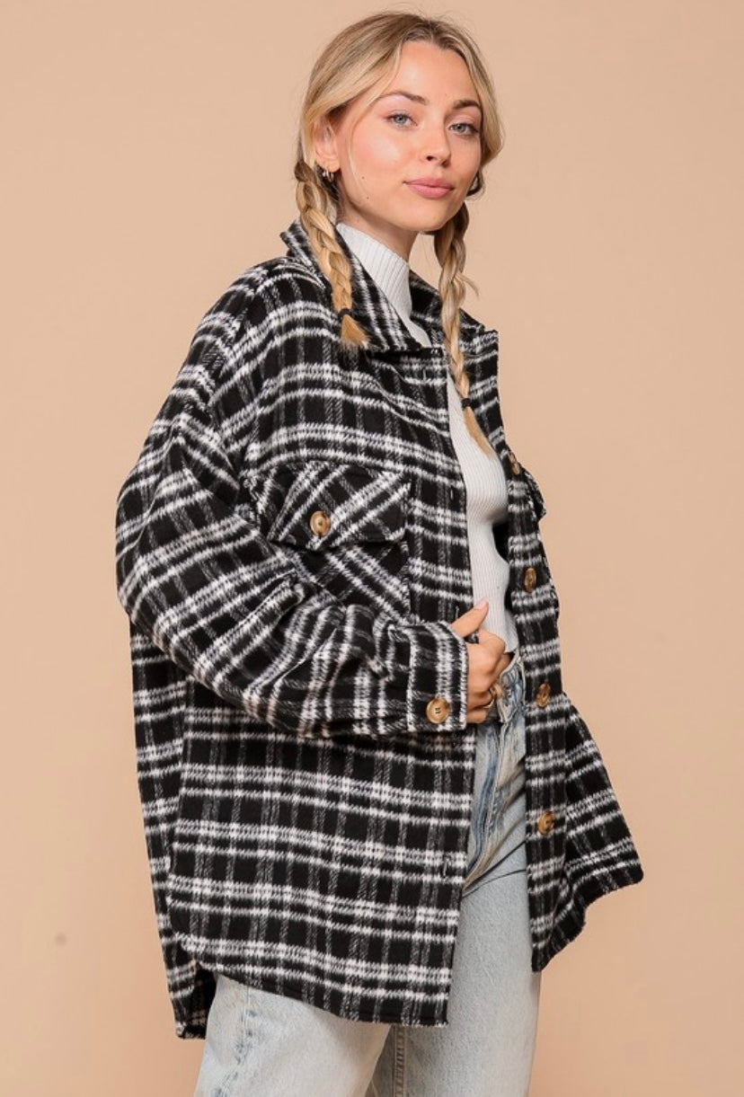 Fireside Shacket - Black