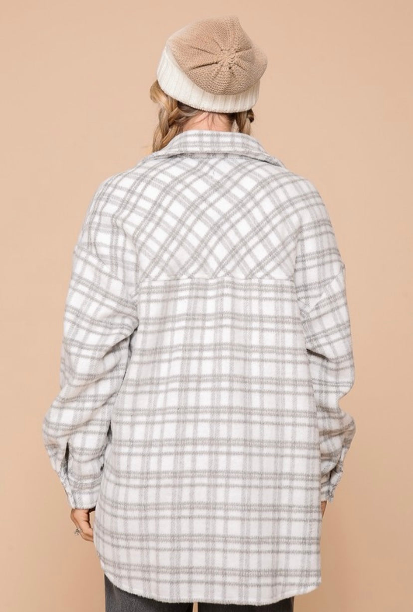 Fireside Shacket - Grey