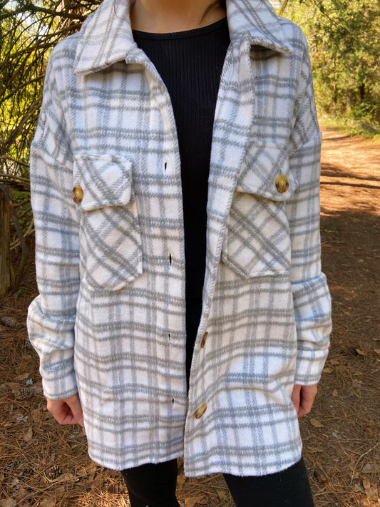 Fireside Shacket - Grey