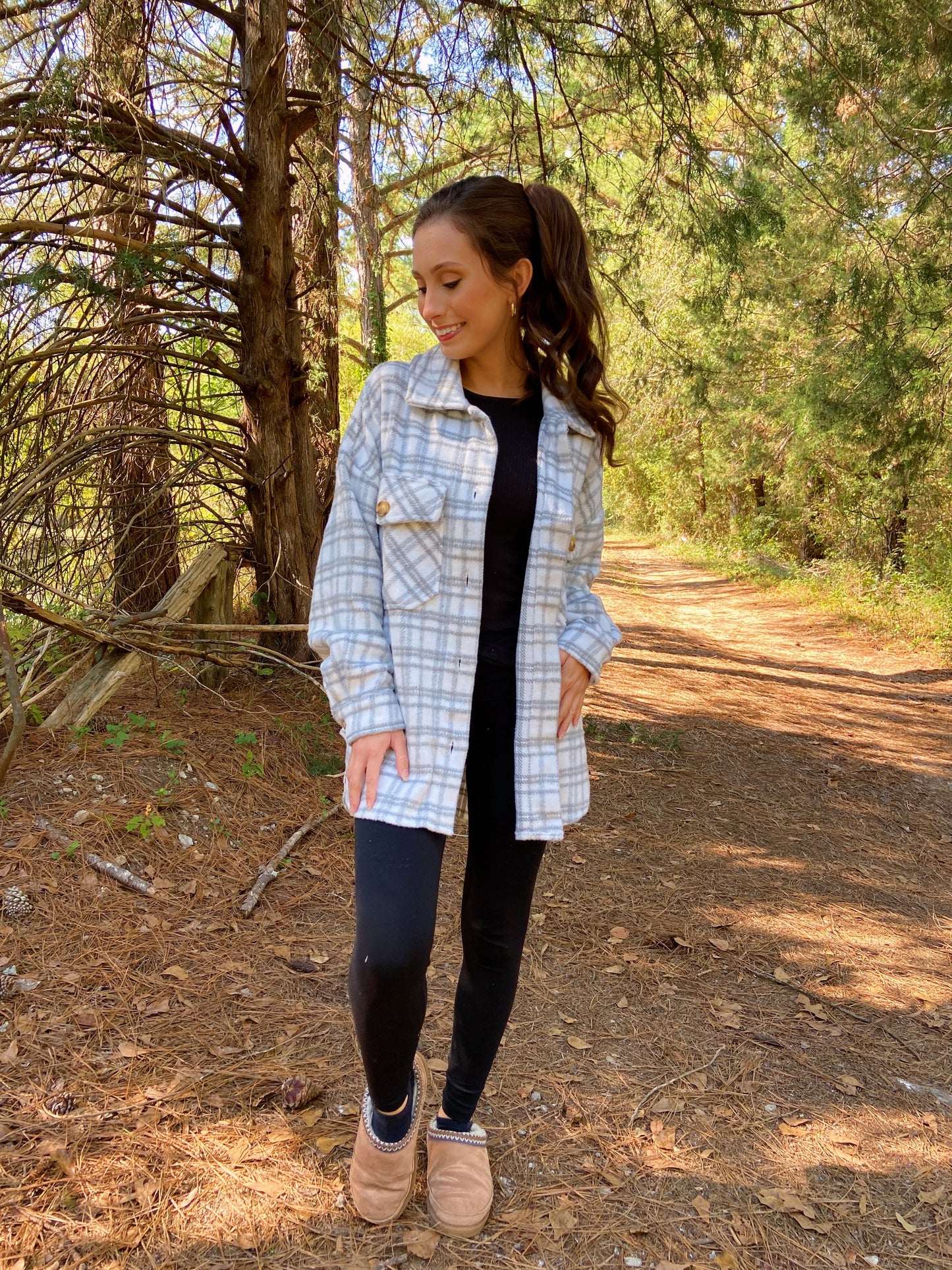 Fireside Shacket - Grey