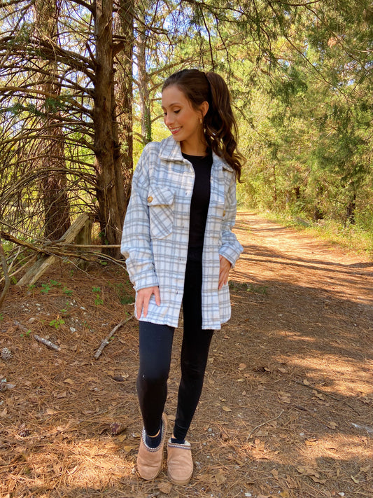 Fireside Shacket - Grey