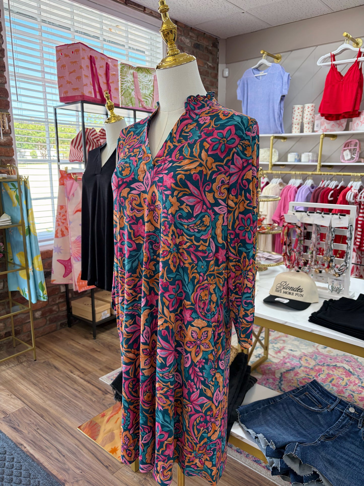 Teal Bloom Dress