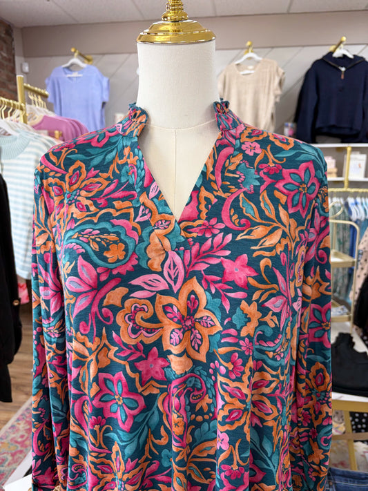 Teal Bloom Dress