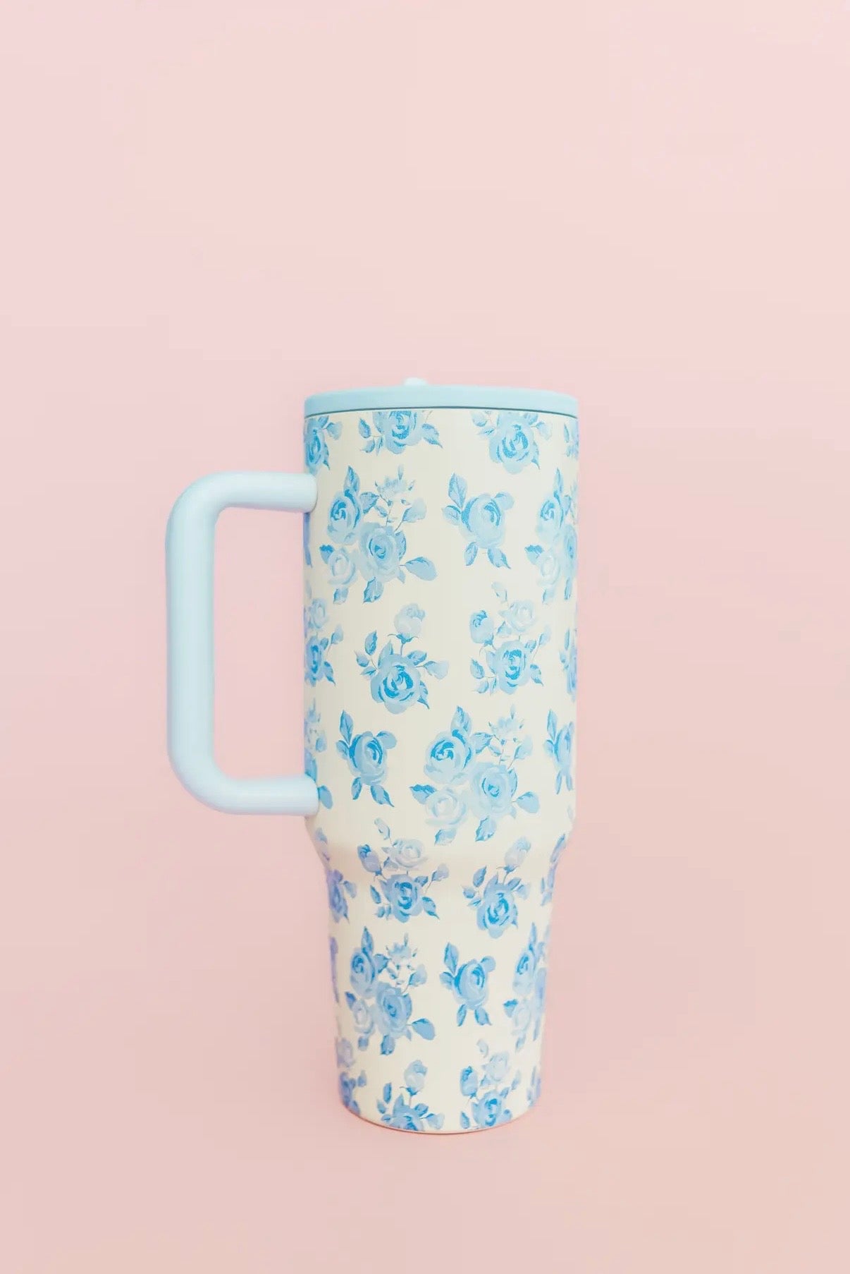 Blue Floral Tumbler