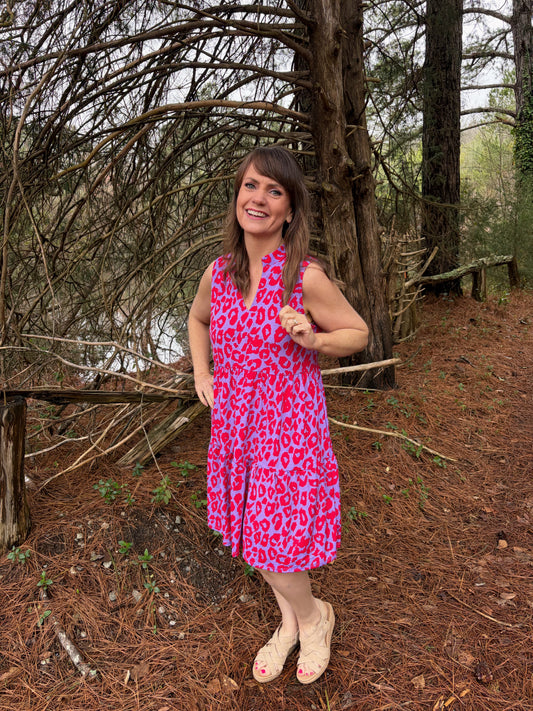 M & L LEFT | Lizzy Leopard Dress