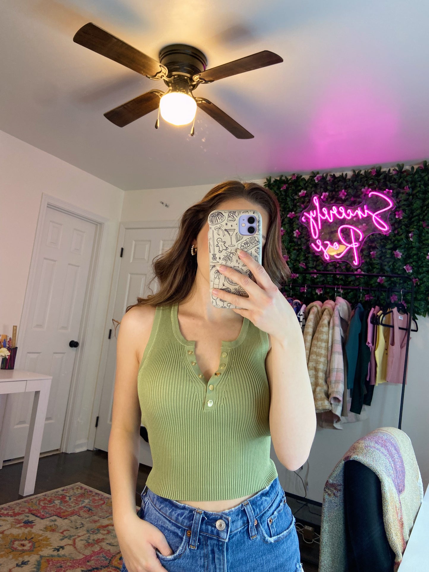 M & L LEFT | Vera Tank - Light Olive