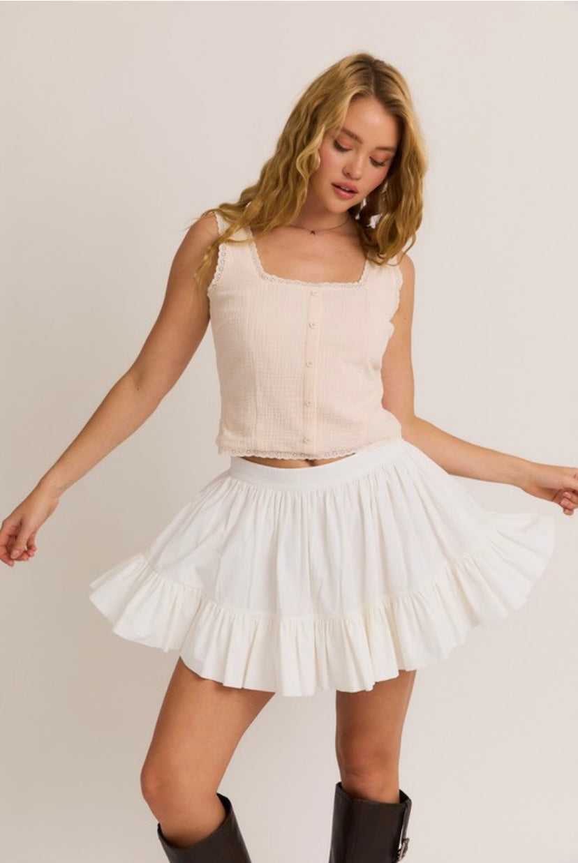 Carmen Cream Top