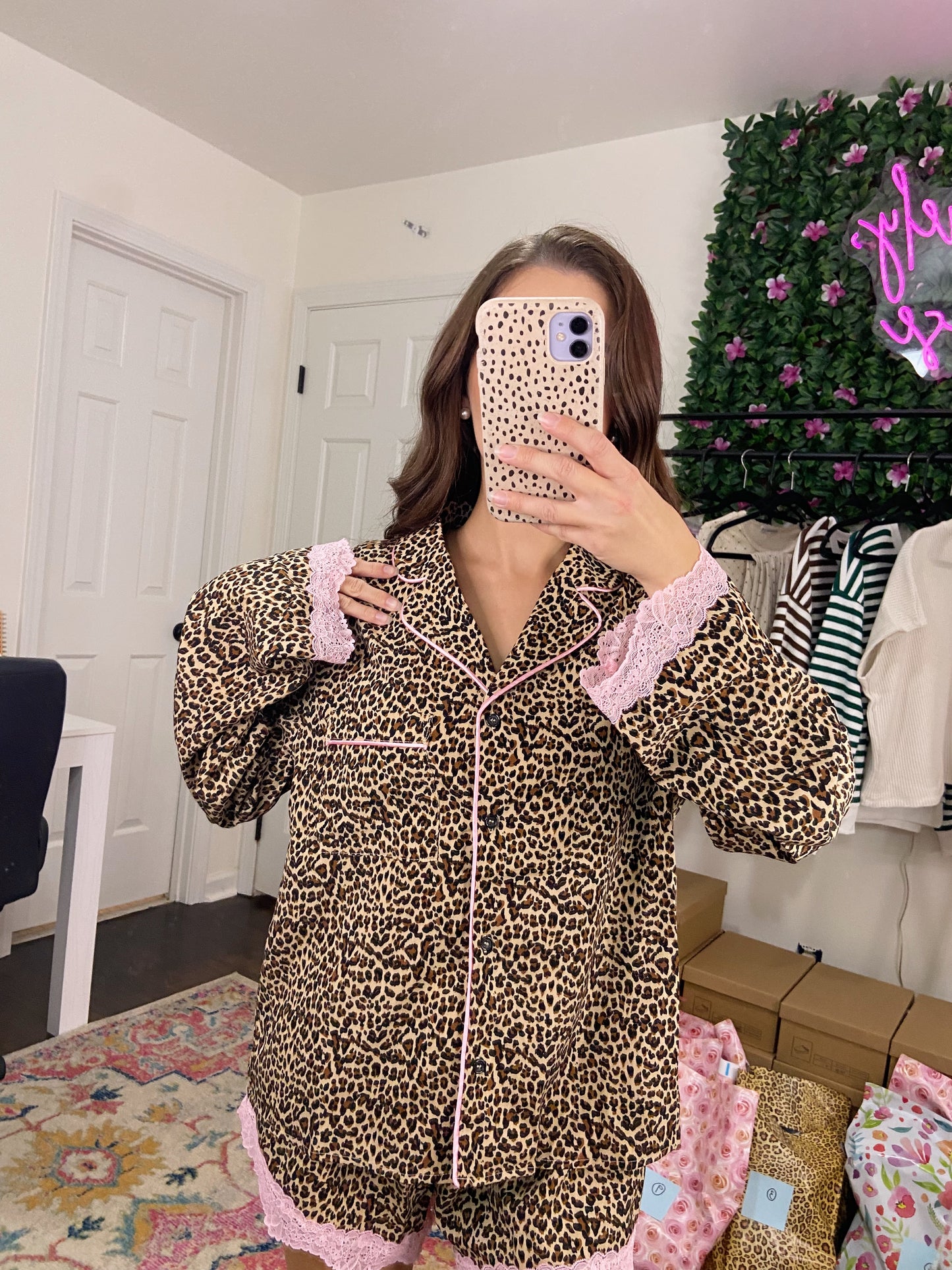 1 LARGE LEFT | Blush Leopard Set