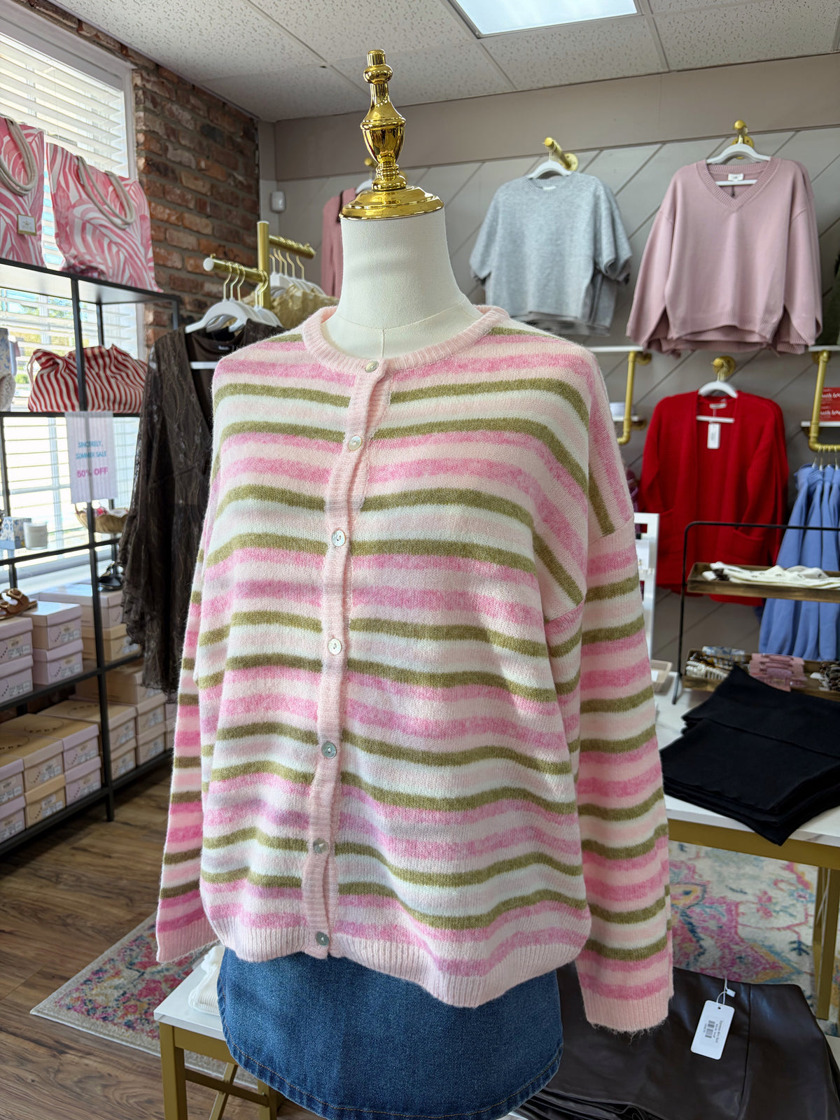 Pink Pistachio Cardigan
