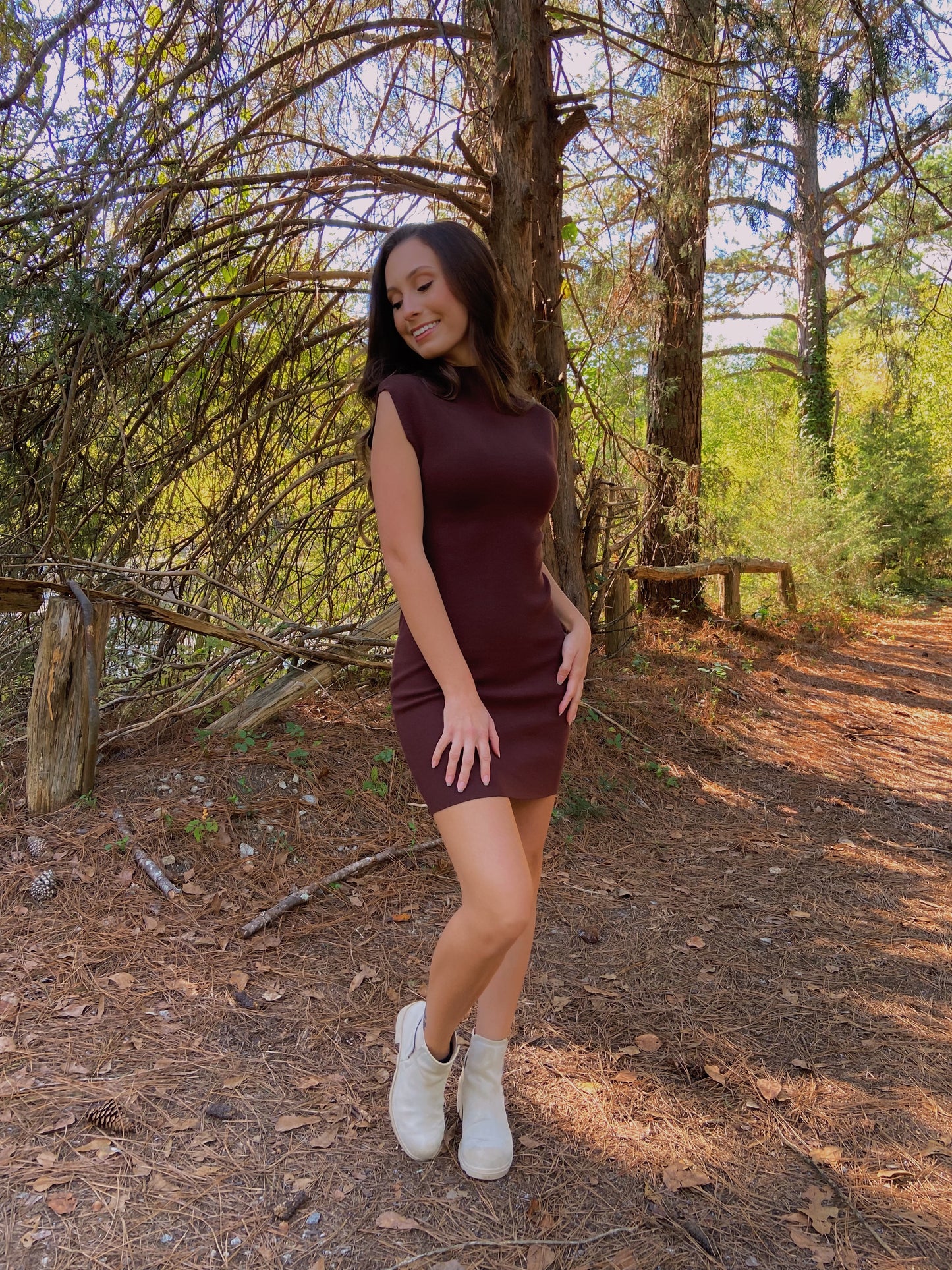 M & L LEFT | Bren Mini Dress - Brown