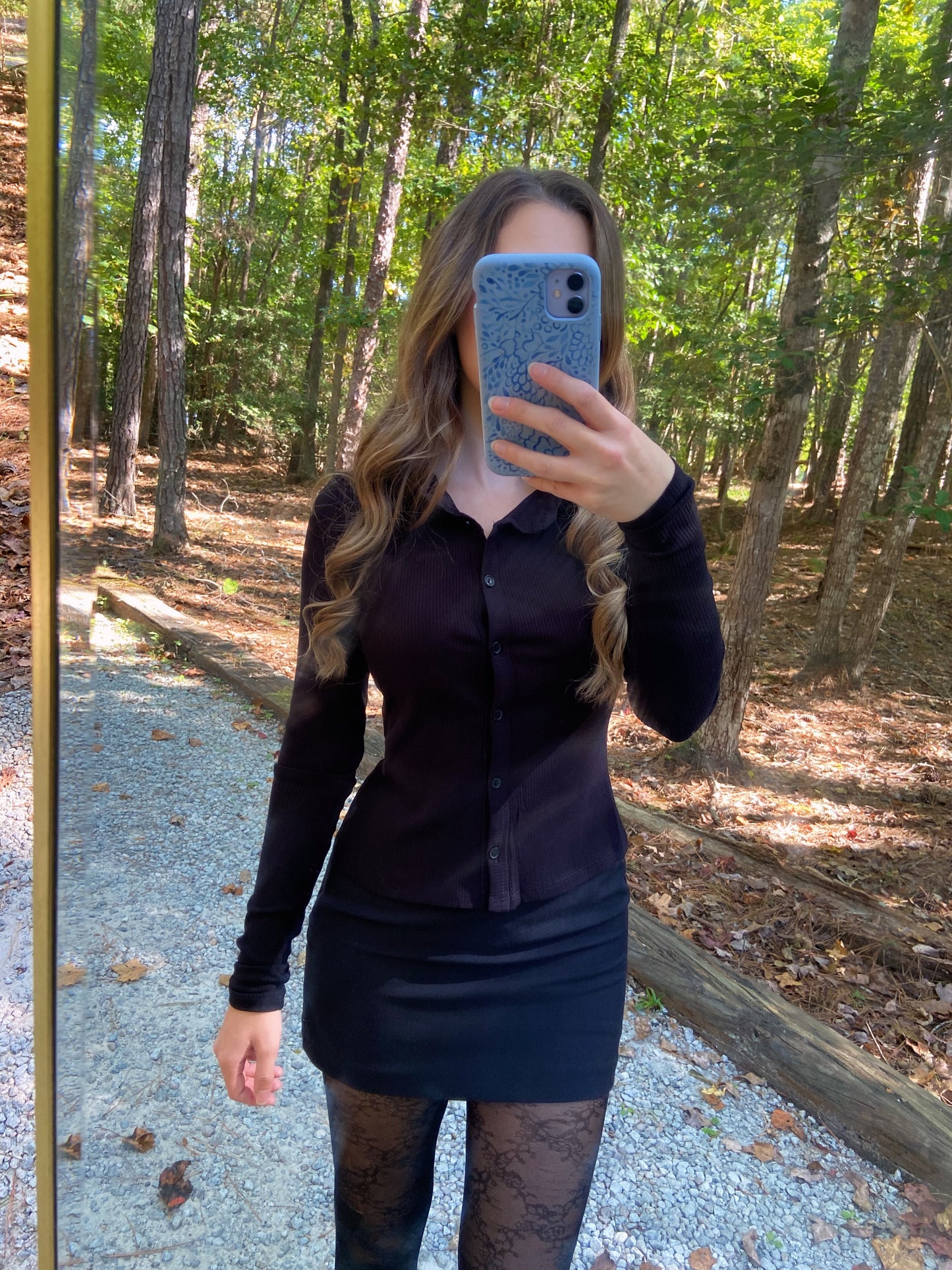1 LARGE LEFT | Cove Ribbed Top - Black