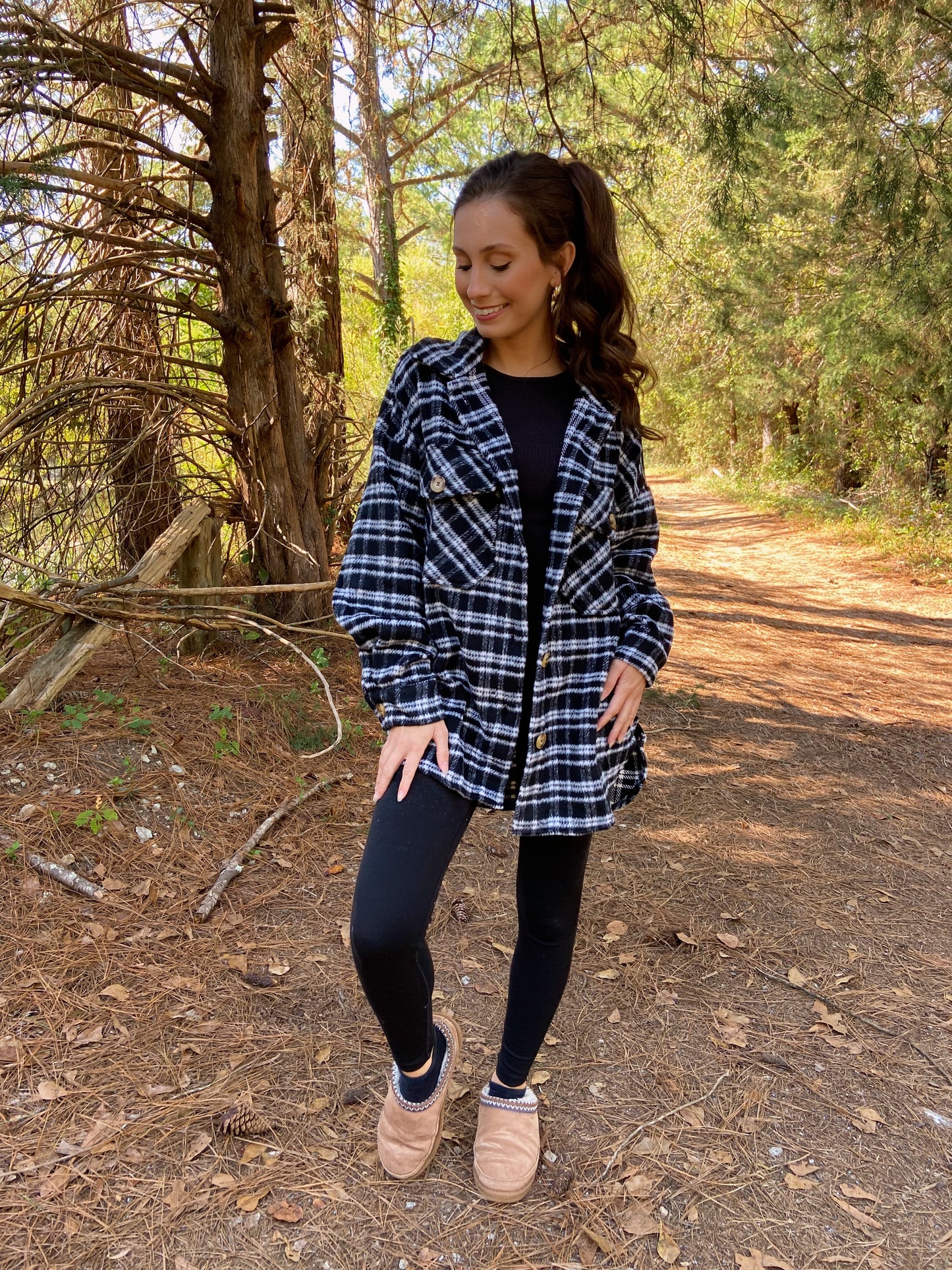 Fireside Shacket - Black