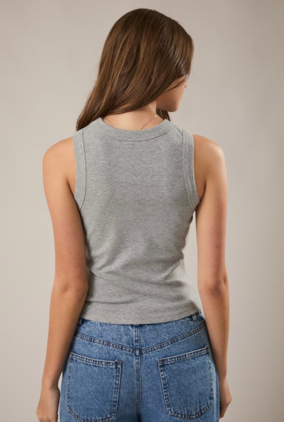 S & L LEFT | Everyday Ribbed Tank - Grey