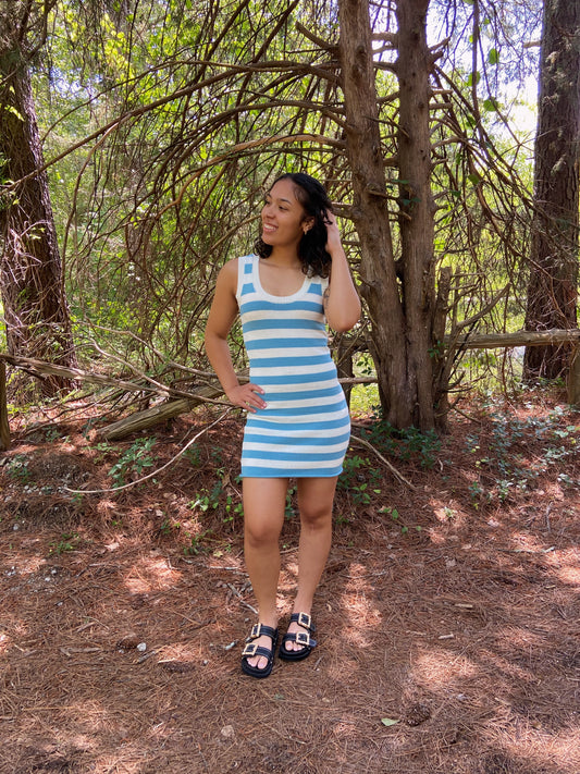 1 LARGE LEFT | Capri Mini Dress - Blue