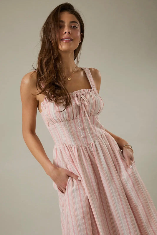 Pink Champagne Midi Dress