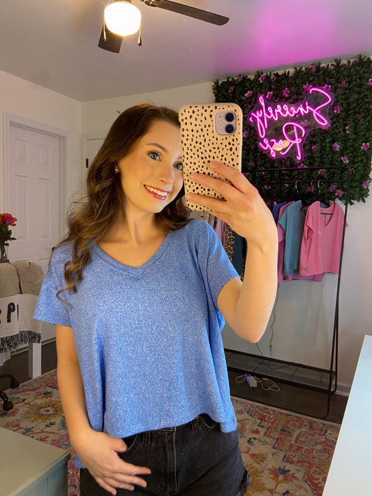M & L LEFT | Miley Tee - Ocean Blue
