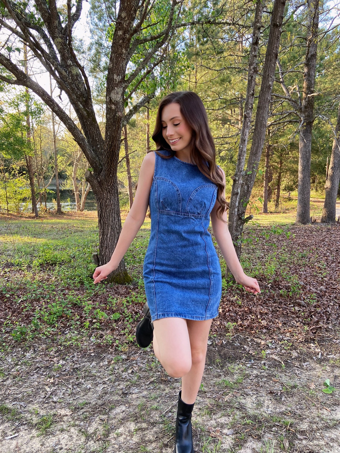 XS LEFT | Dani Denim Mini Dress