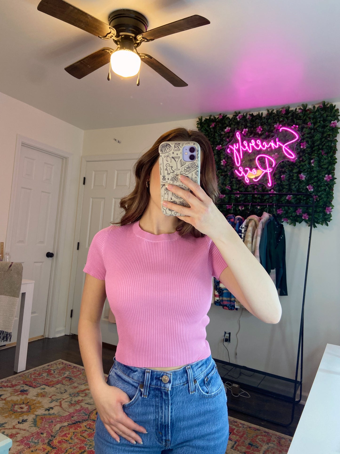 LARGE LEFT | Barbie Ribbed Crop Top