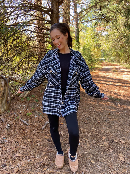Fireside Shacket - Black