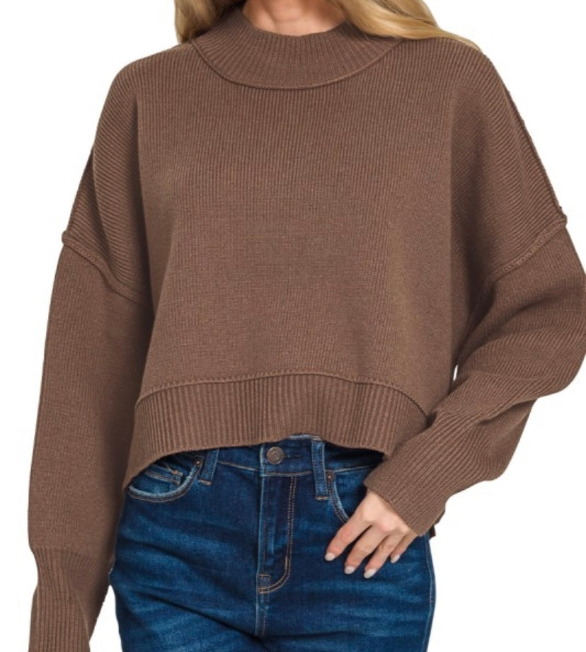 1 S/M LEFT | Tessa Sweater - Brown