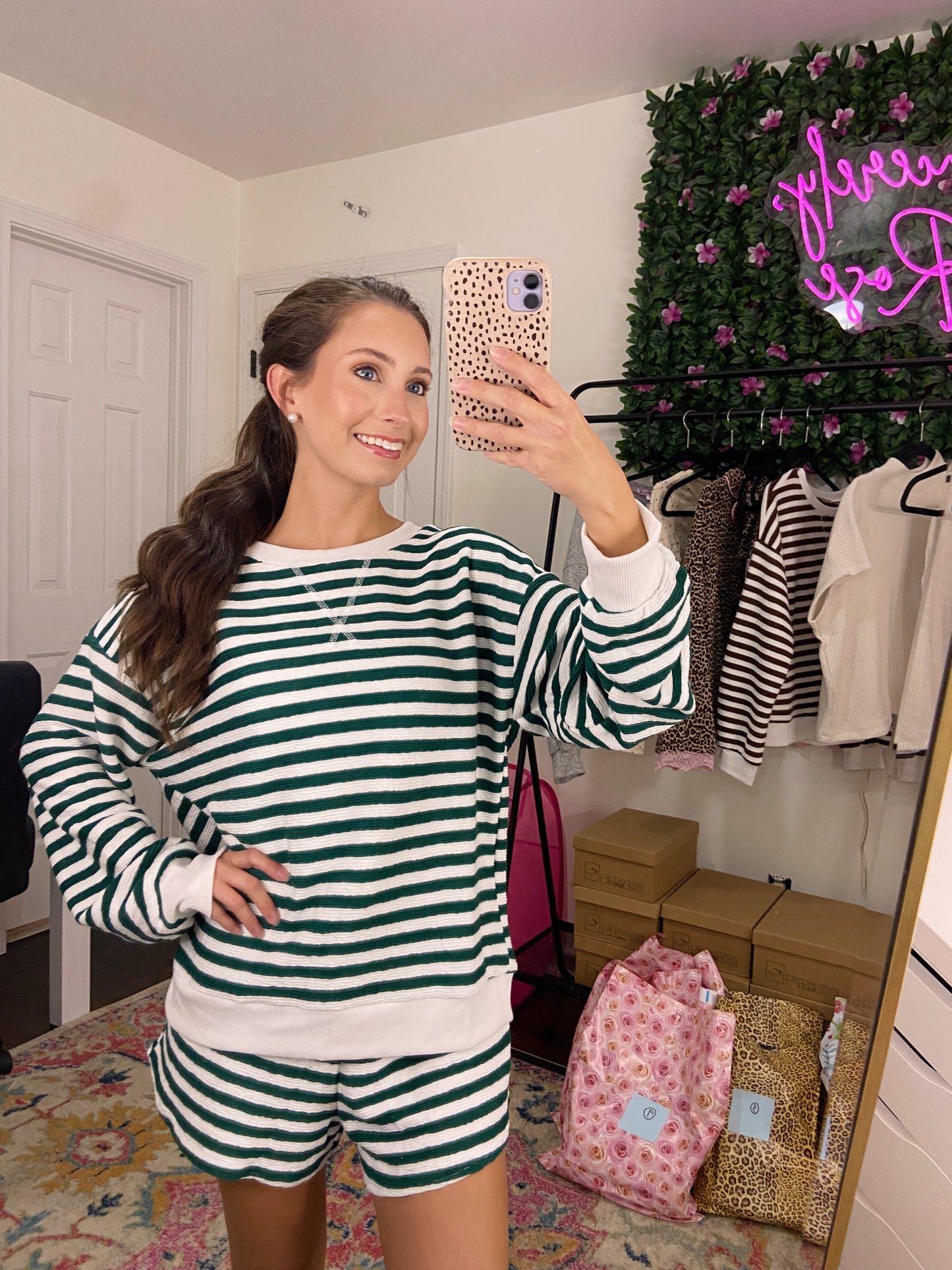 M & L LEFT | Peyton Lounge Set - Hunter Green