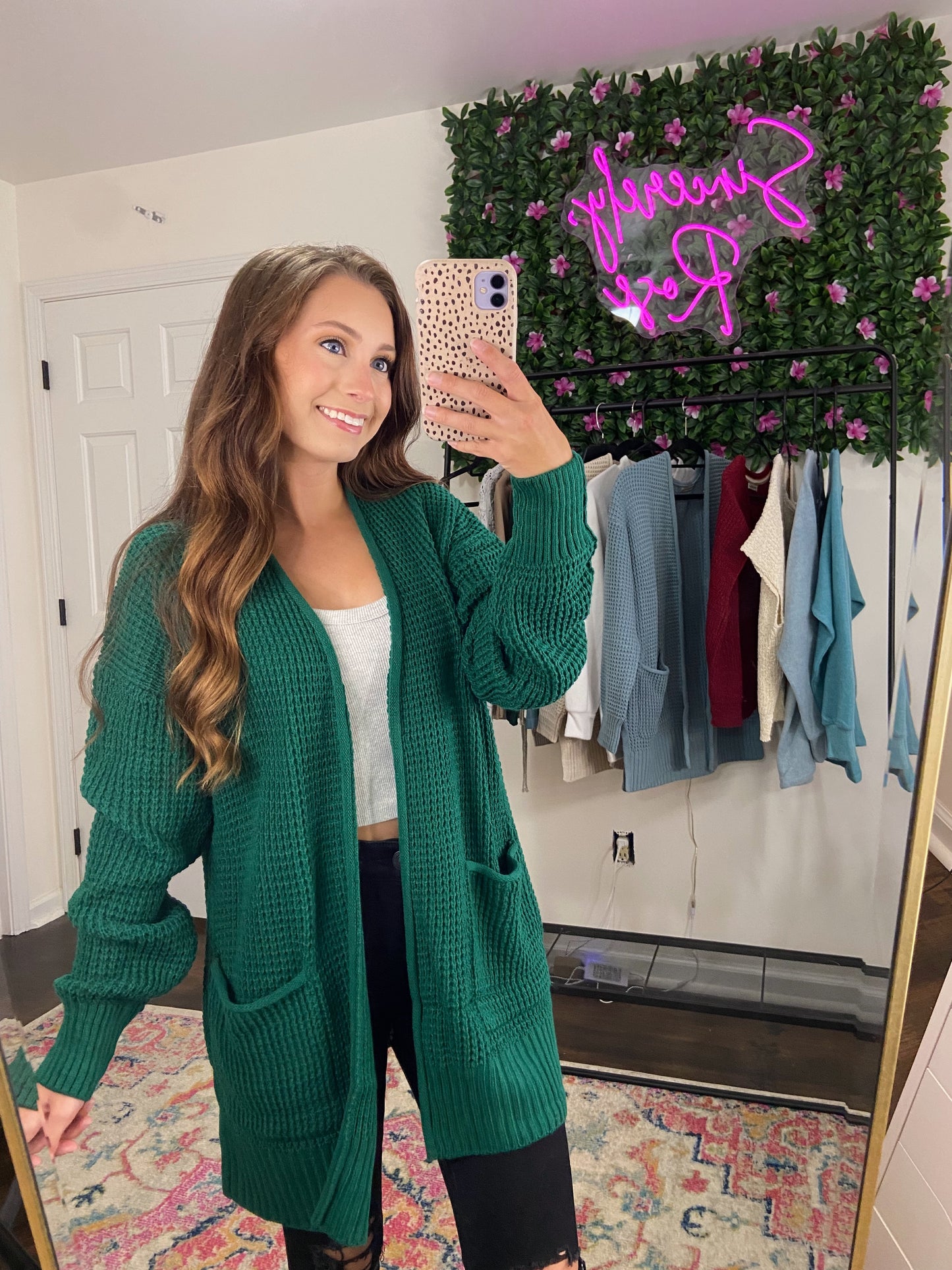 Londyn Cardigan - Hunter Green