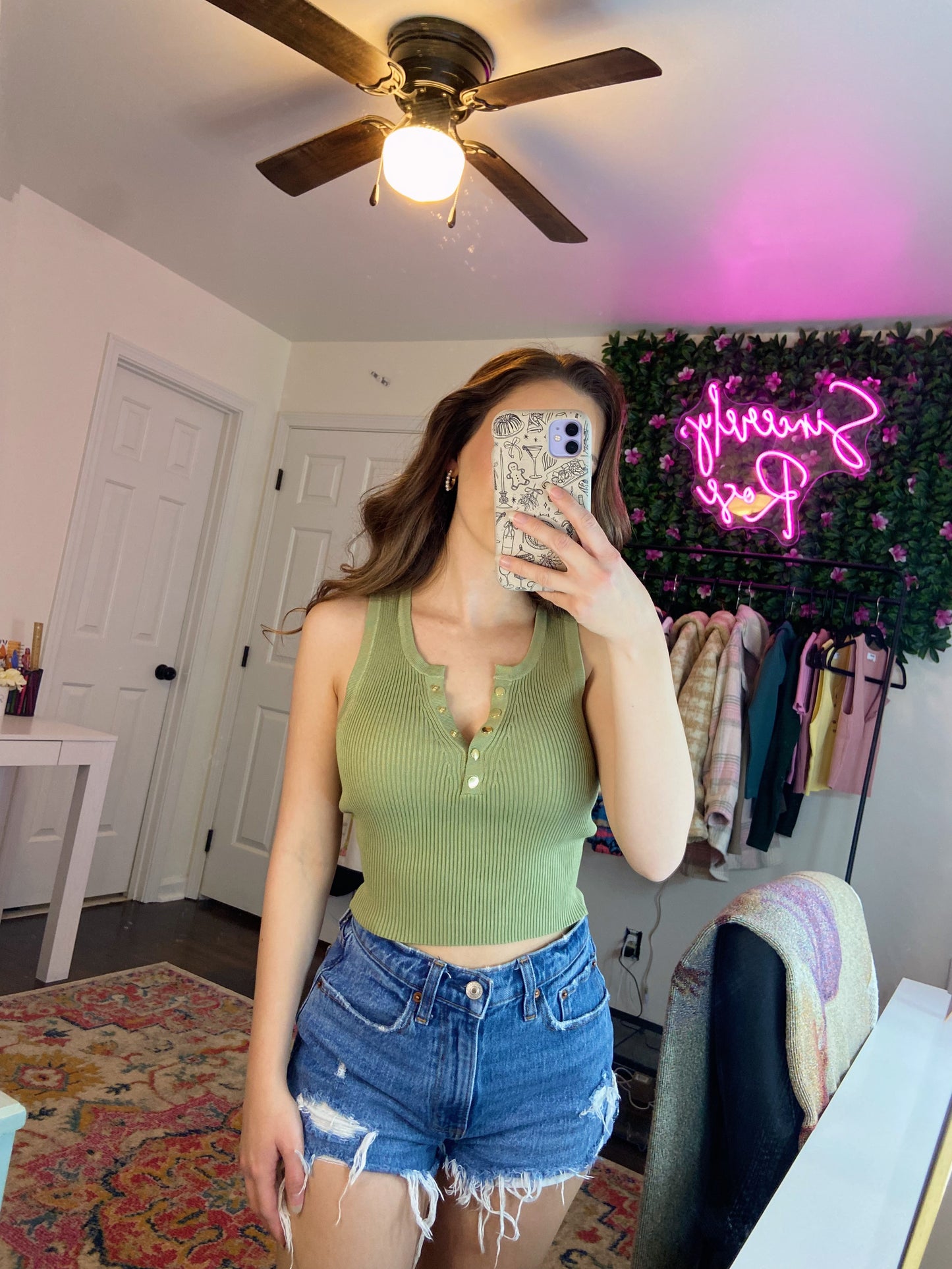 M & L LEFT | Vera Tank - Light Olive