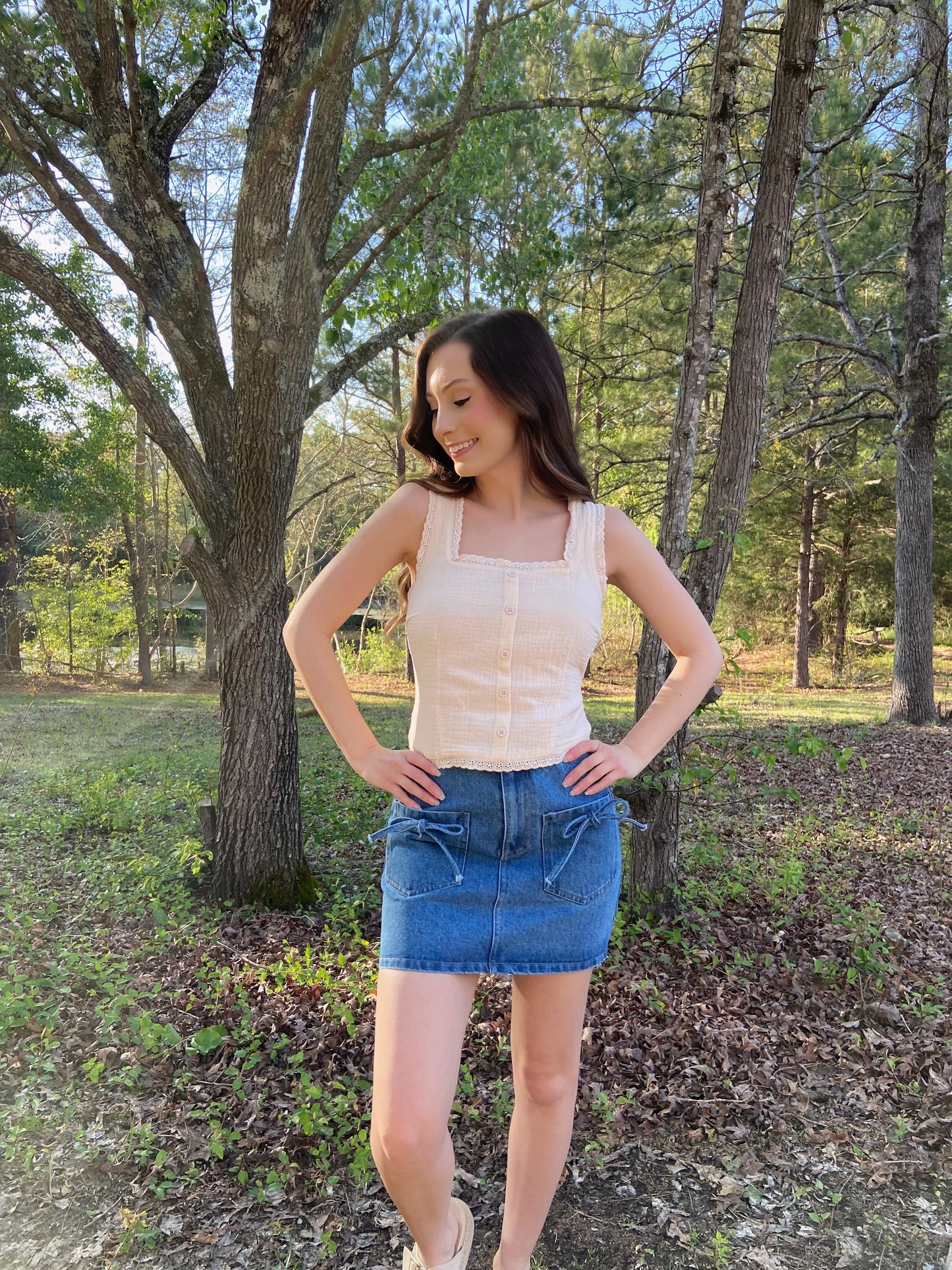 Carmen Cream Top
