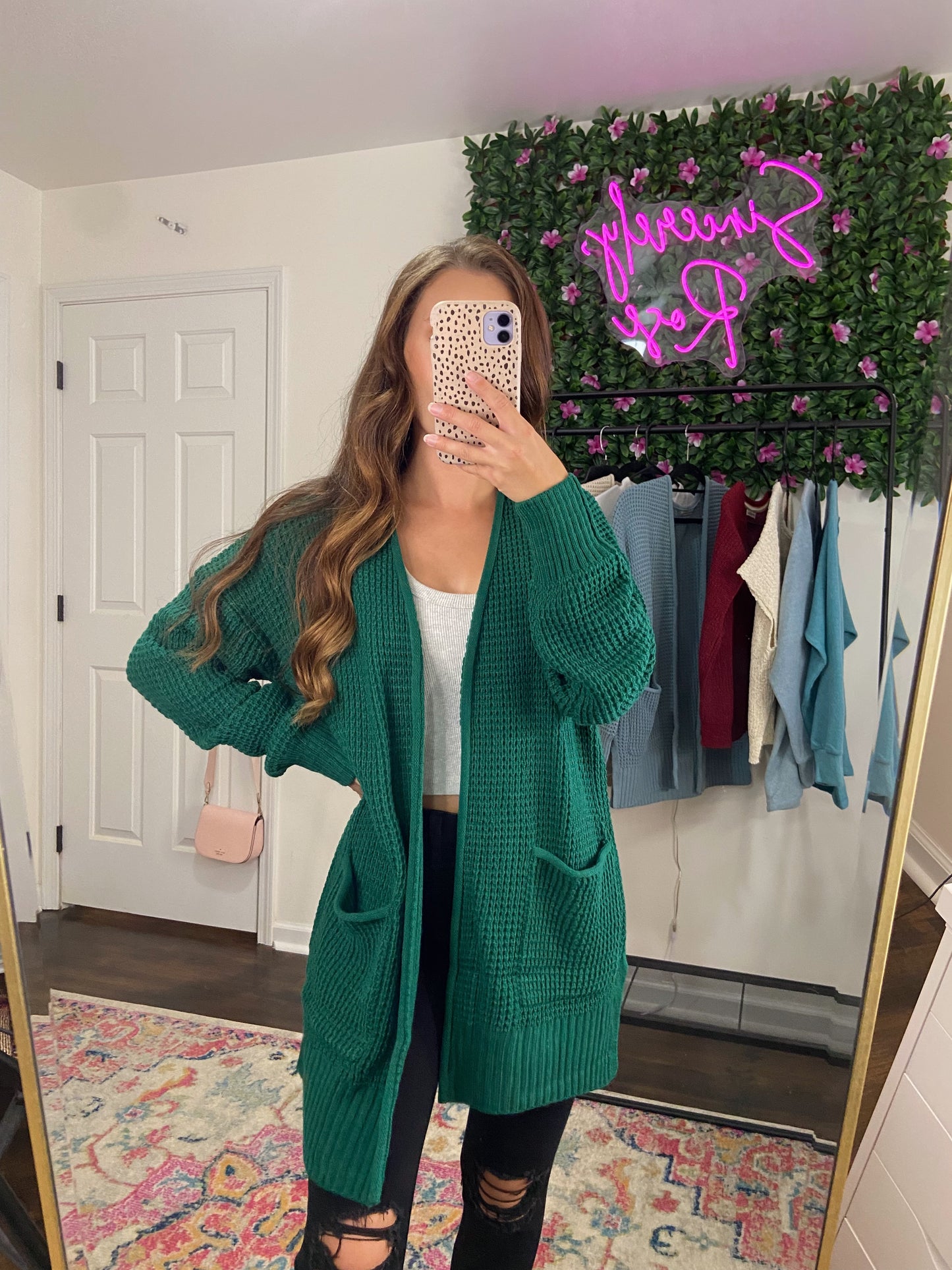 Londyn Cardigan - Hunter Green