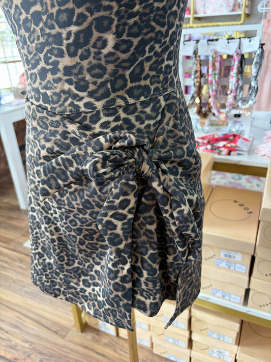 Off Duty Athletic Dress - Leopard