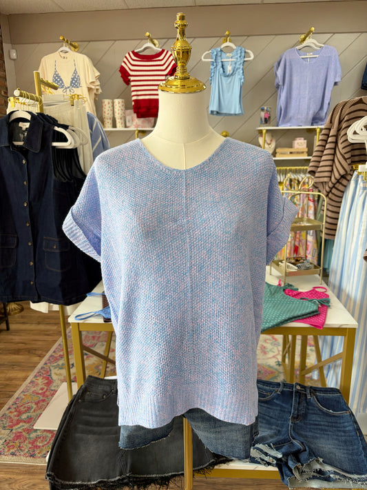 Evie Sweater Top - Periwinkle