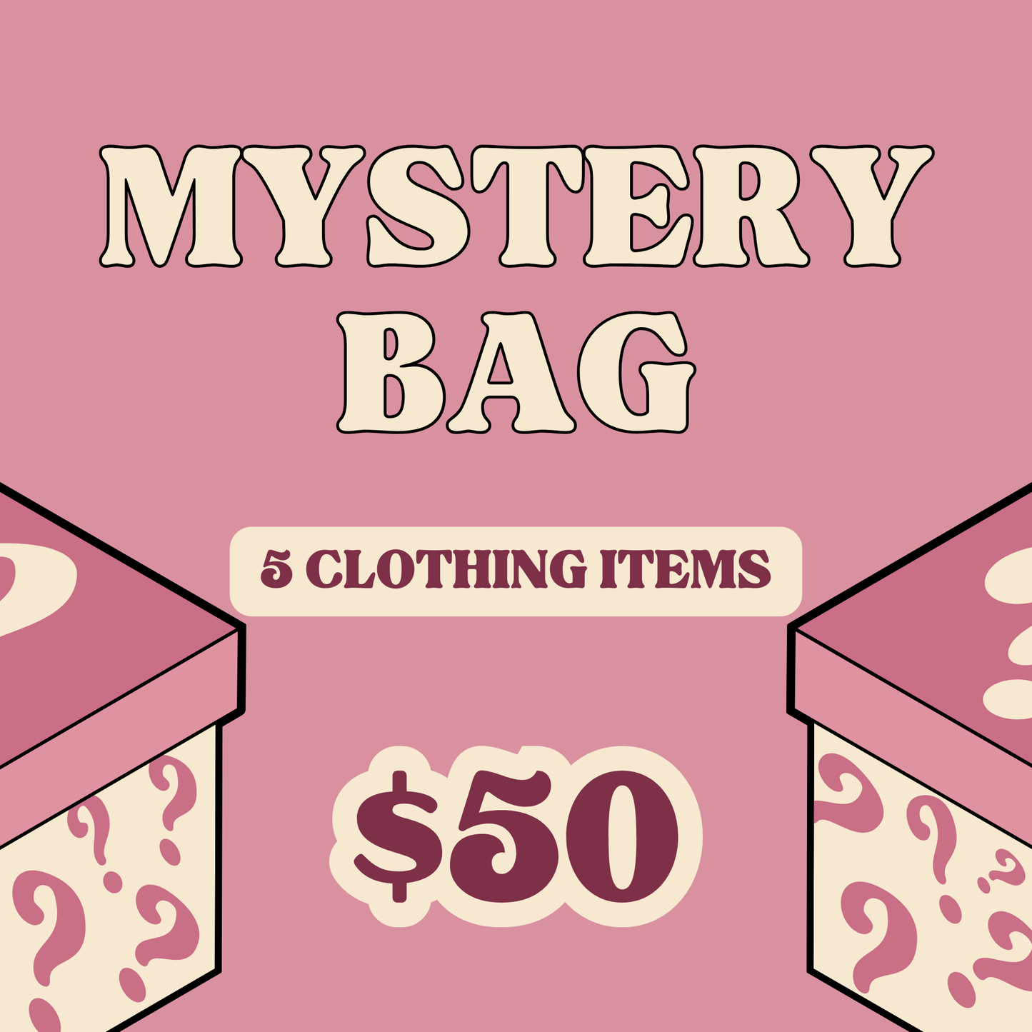 5 Clothing Items For $50: Mystery Bag