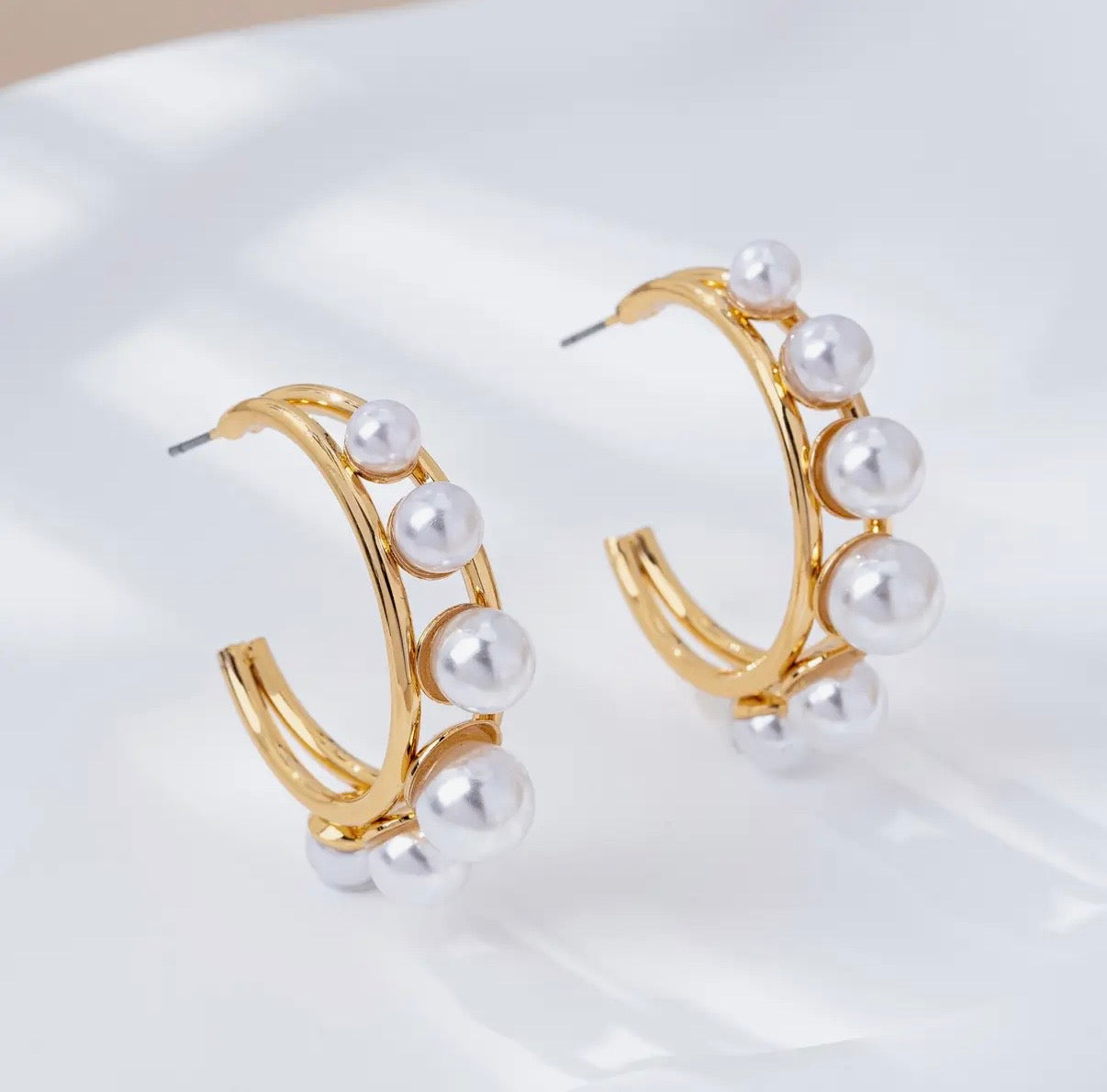 Pearl Hoop Earring
