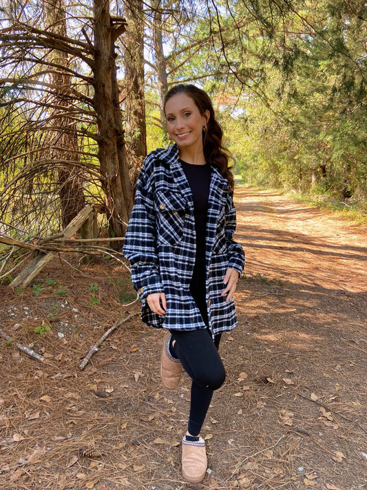 Fireside Shacket - Black