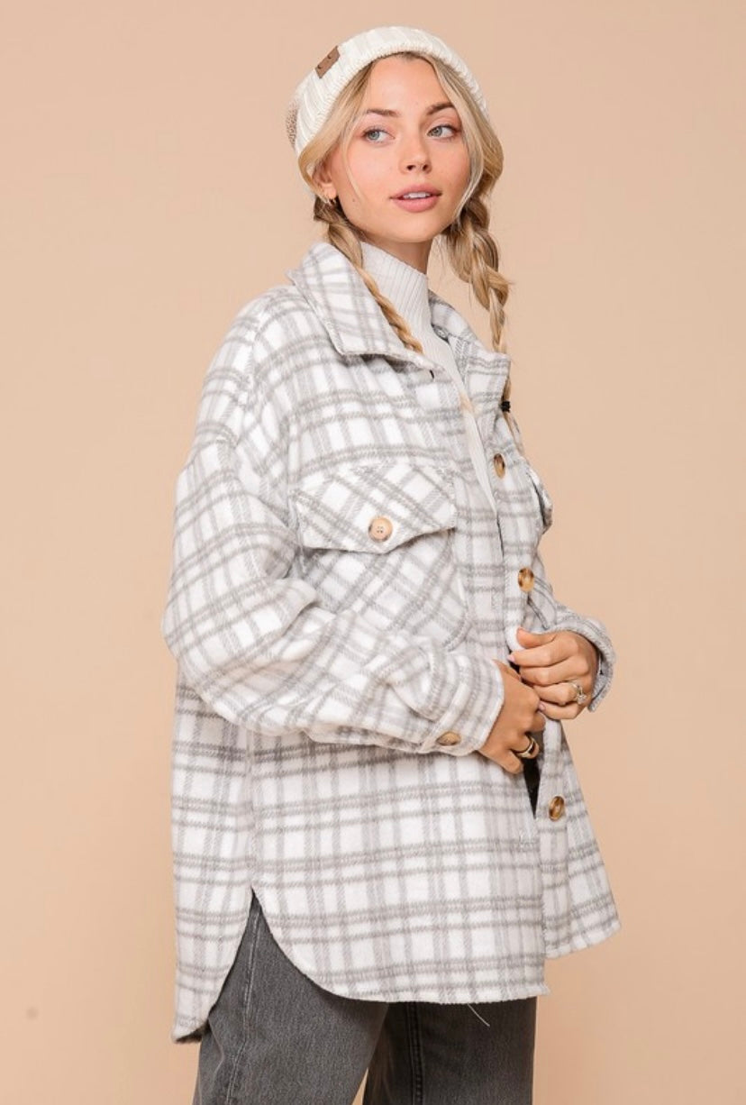 Fireside Shacket - Grey