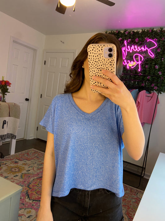 M & L LEFT | Miley Tee - Ocean Blue