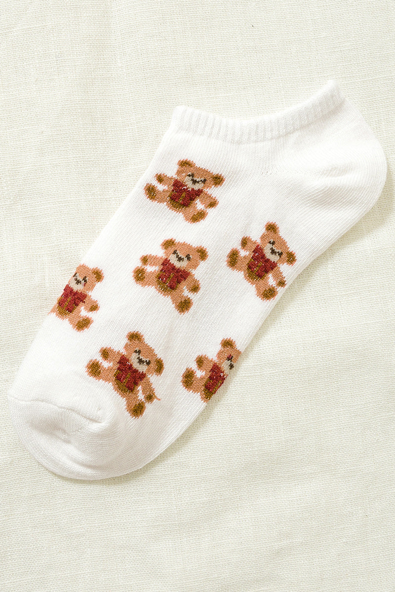 Bear Socks - White