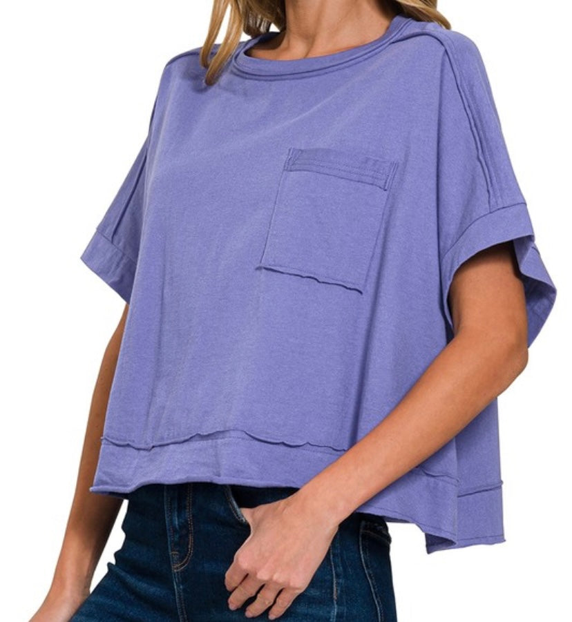 Marlin Exposed Seam Oversized Tee