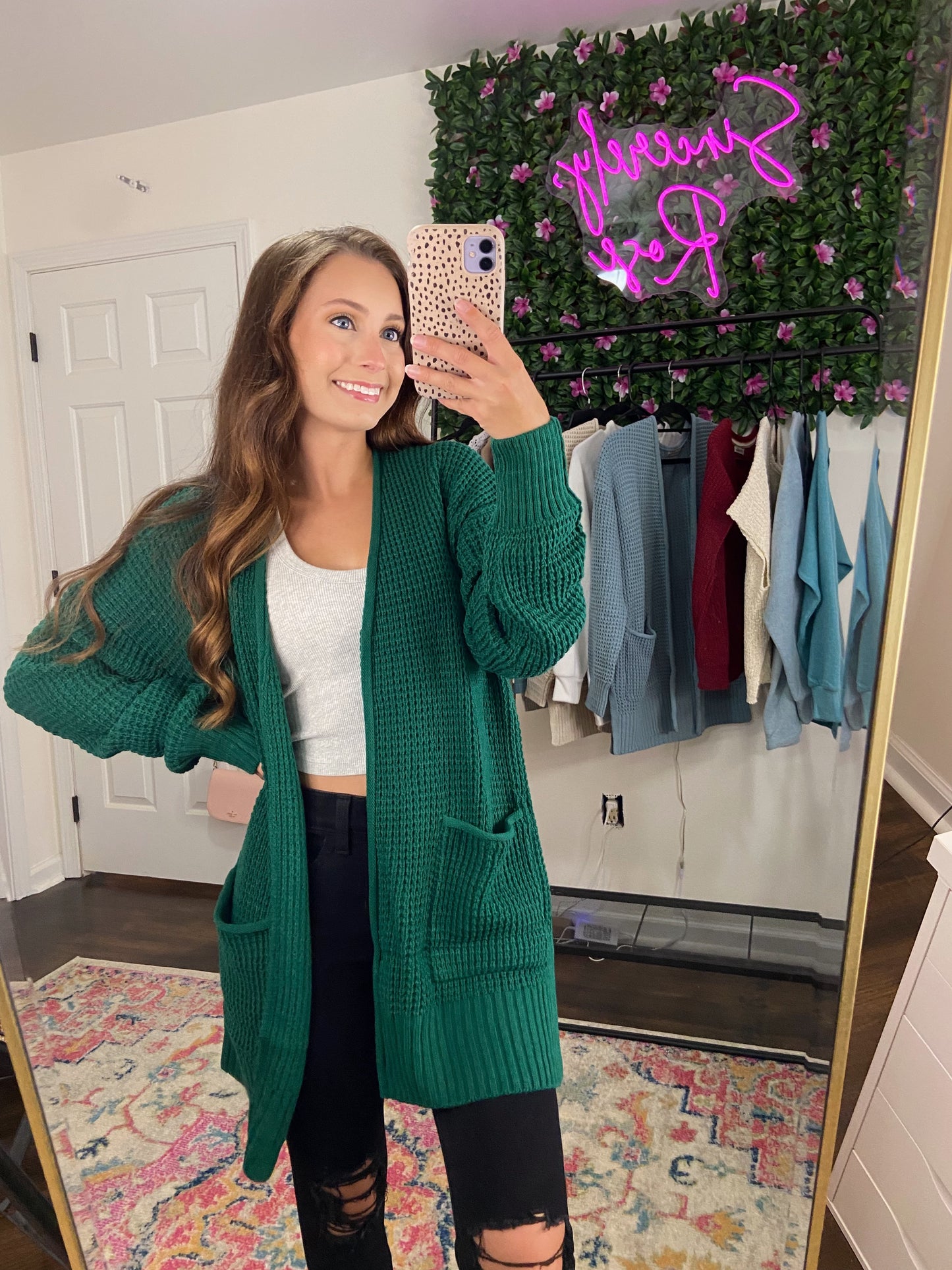Londyn Cardigan - Hunter Green