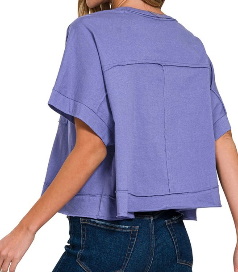 Marlin Exposed Seam Oversized Tee