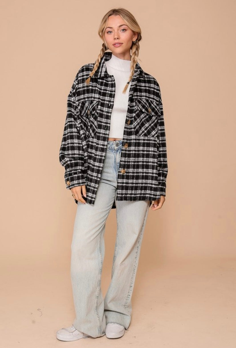 Fireside Shacket - Black