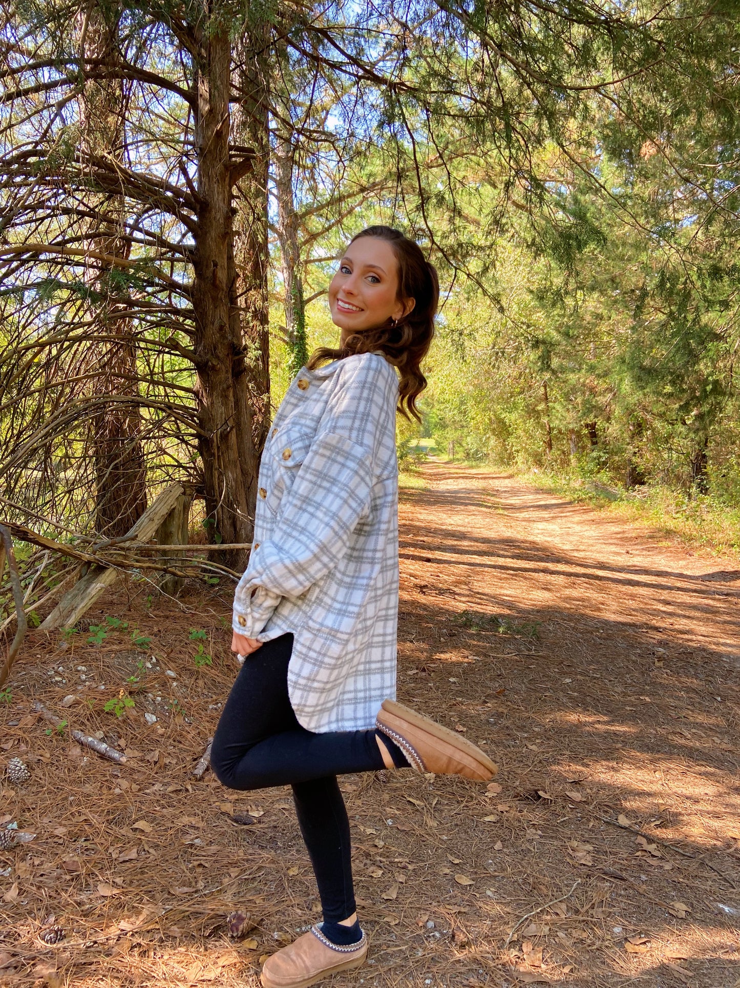 Fireside Shacket - Grey