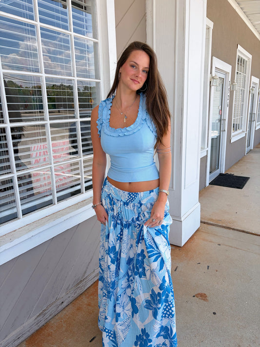 Blue Lagoon Maxi Skirt