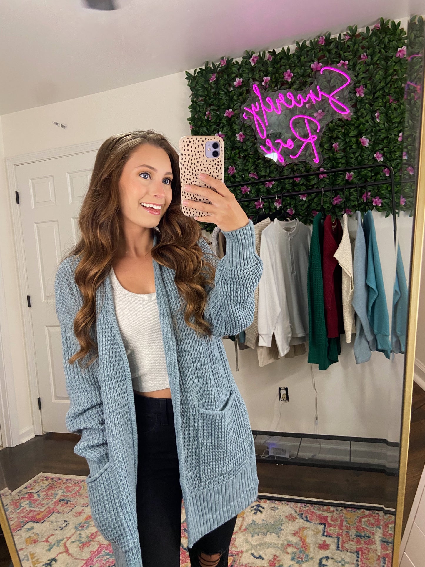 Londyn Cardigan - Blue Grey