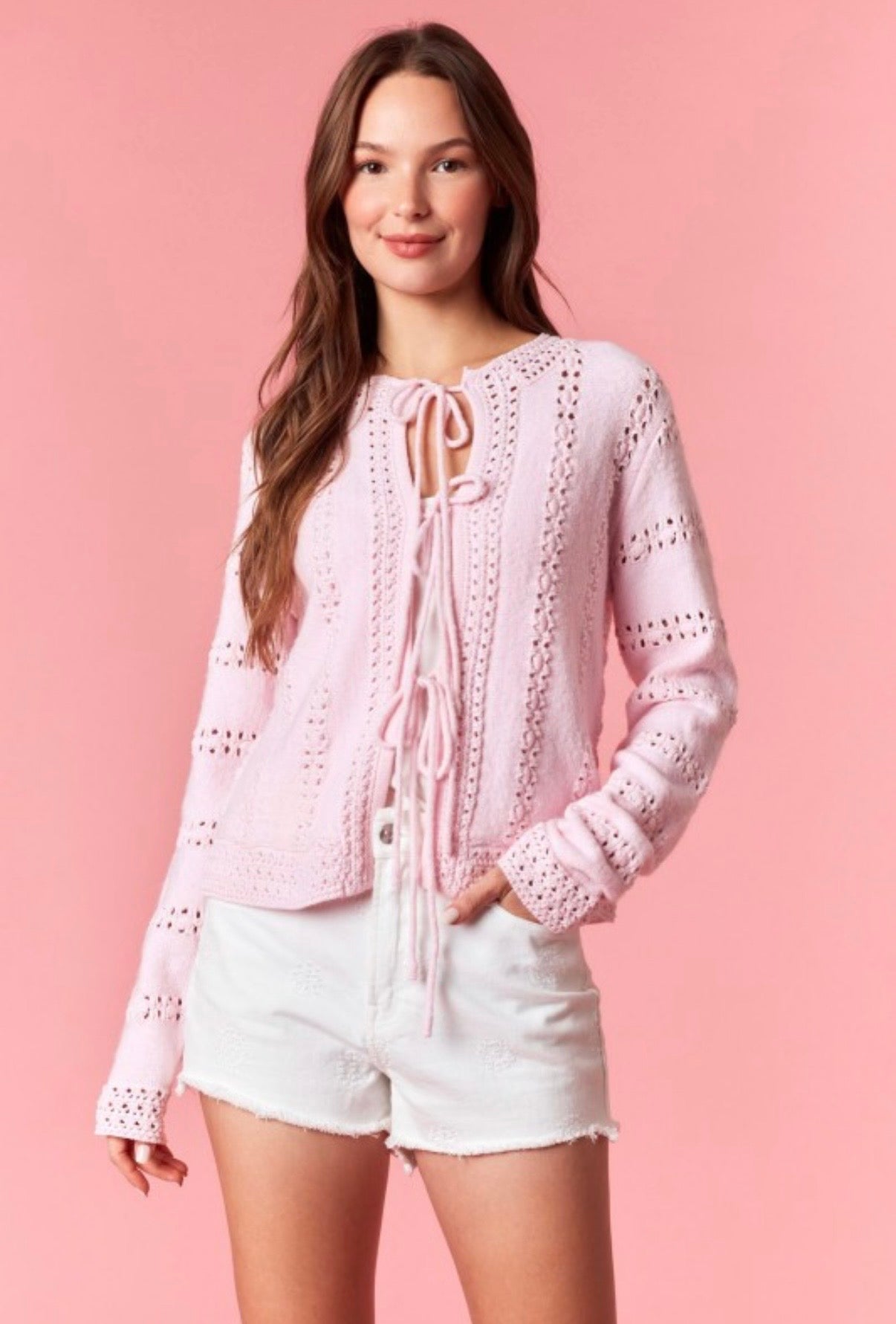 S & M LEFT | Pink Sugar Cardigan