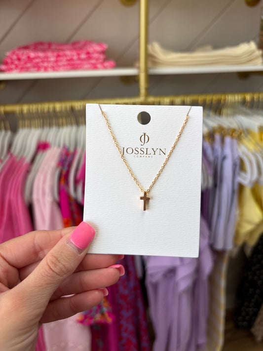 Gold cross necklace