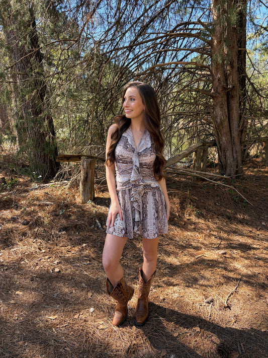 She Bites Mini Dress