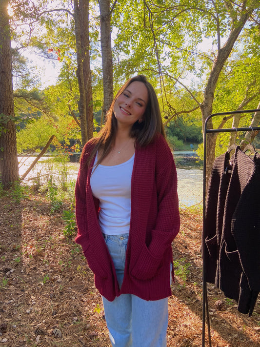 Londyn Cardigan - Cabernet