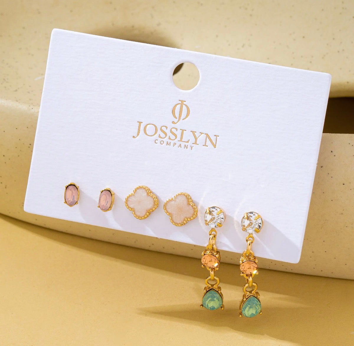 Mixed Gem Earring Set